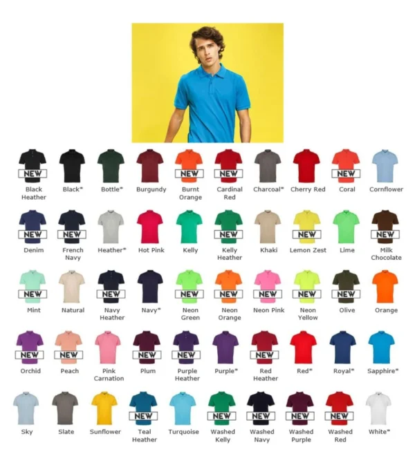 Asquith & Fox AQ010 Men's Classic Fit Cotton Polo